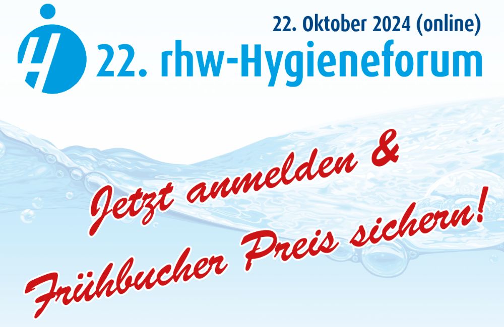 22. rhw-Hygieneforum 2024: Frühbuchervorteil sichern!