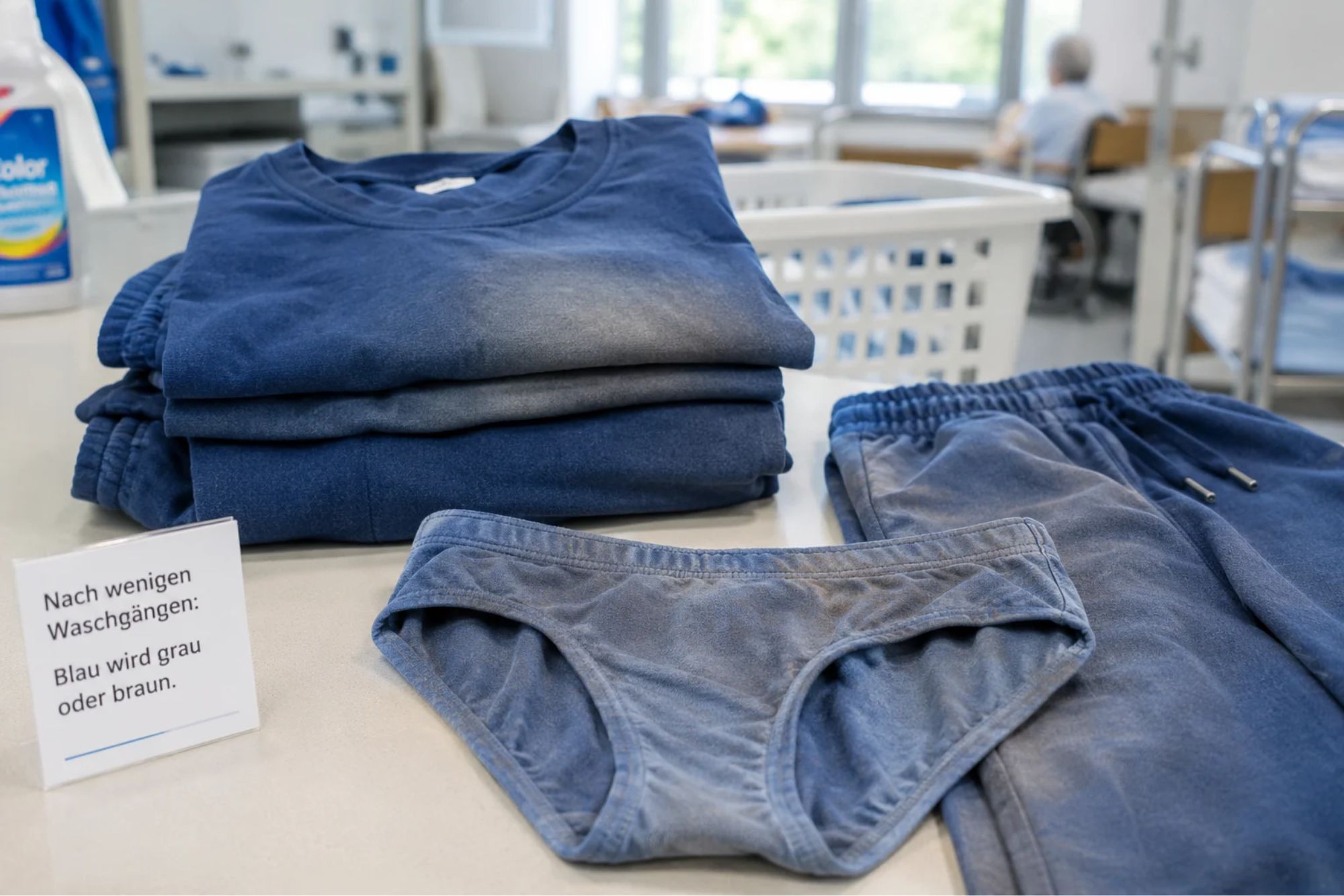 Farbverlust bei blauer Wäsche im Heim: Was steckt dahinter?